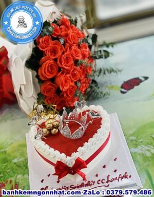 Combo Bánh Kem Và Hoa Tươi 48